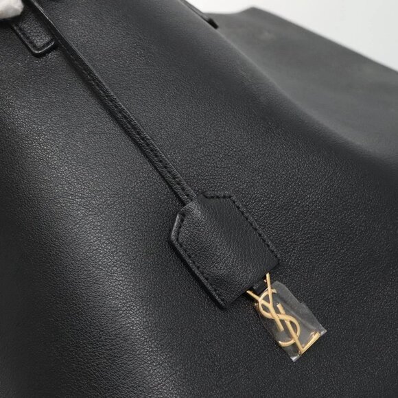 SAINT LAURENT Tote Bag Leather Black Auth 139838 - Picture 13 of 16